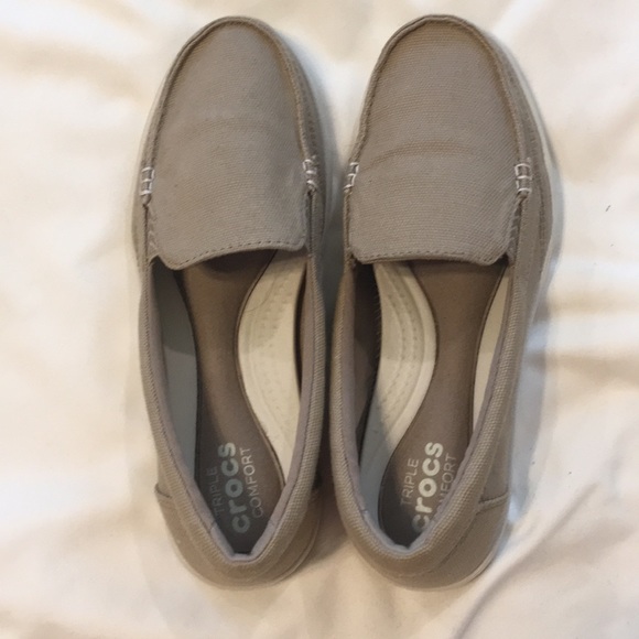 crocs canvas shoes womens